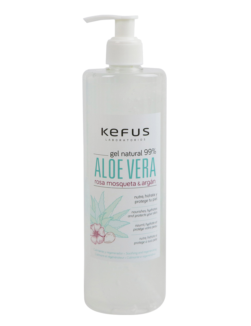 Gel de Aloe Vera Natural Rosa Mosqueta y Argán Kefus 500 ml