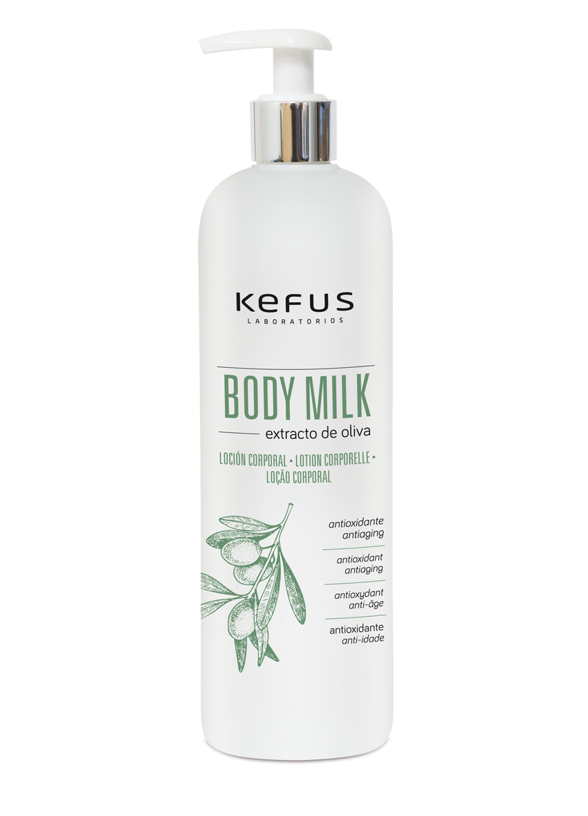 Loción Corporal Body Milk Extracto de Oliva Kefus 500 ml