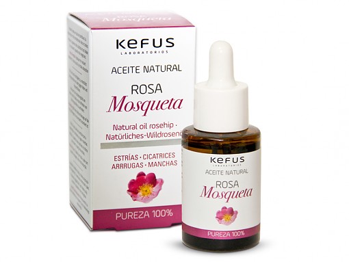 Aceite de Rosa Mosqueta natural Kefus 30 ml. con caja.