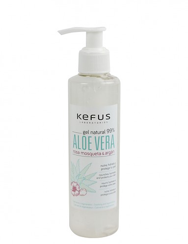 Gel de Aloe Vera Natural Rosa Mosqueta y Argan Kefus 200 ml