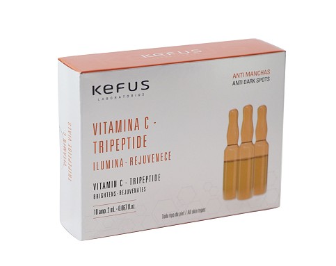 Ampollas Faciales Vitamina C luminosidad Kefus 10 u