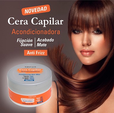 Cera Capilar Acondicionadora Fijación Media Acabado Mate Kefus 200 ml 