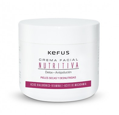 Crema Facial Nutritiva Ácido Hialurónico Kefus 500 ml