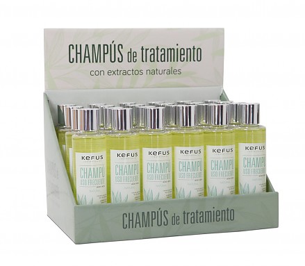 Champú Aloe Vera uso Frecuente Kefus 200 ml. Expositor 24 uds.