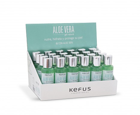 Gel de Aloe Vera Natural Verde Kefus 100 ml Expositor 24 u