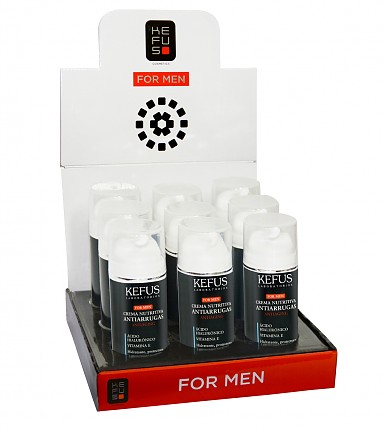 Crema Nutritiva Antiarrugas Kefus For Men 100 ml. Expositor 9 uds.
