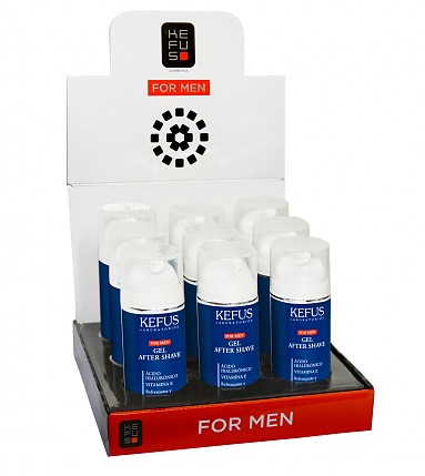 Gel After Shave Kefus For Men 100 ml Expositor 9 uds.