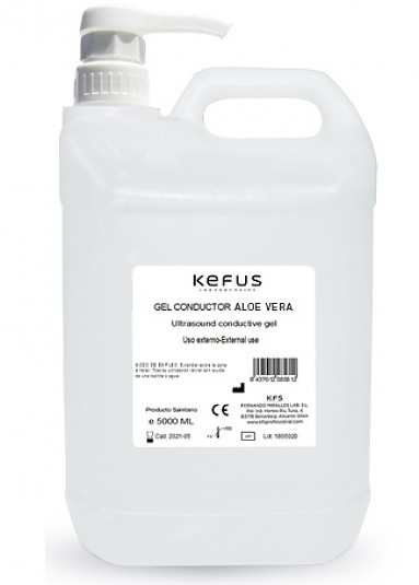 Gel Conductor de Aloe Vera Kefus Garrafa Rígida 5000 ml