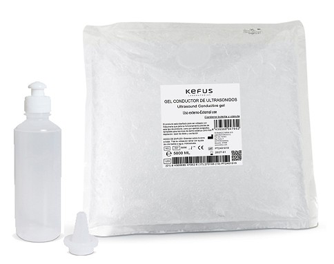 Gel Conductor Ultrasonidos Kefus 5000 ml bolsa + botella y cánula