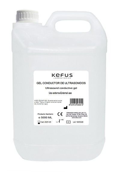 Gel Conductor Ultrasonidos Garrafa Rígida Kefus 5000 ml