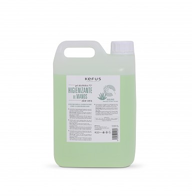 Gel Alcohólico Higienizante de manos Aloe Vera Kefus 5000 ml