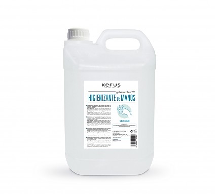 Gel Alcohólico Higienizante de Manos Kefus 5000 ml