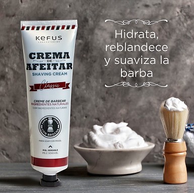 Crema de Afeitar Classic brocha Kefus For Men 150 ml