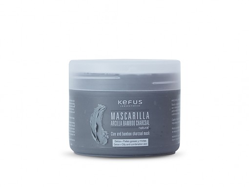 Mascarilla de Arcilla Bamboo Charcoal natural Kefus 250 ml