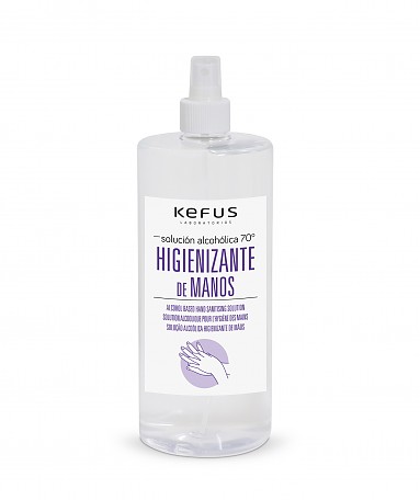 Solución Alcoholica Higienizante de manos spray Kefus 1000 ml