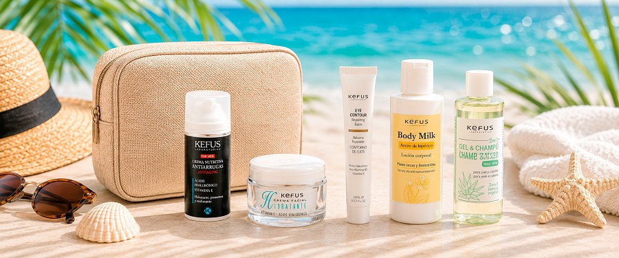 Skincare en viaje: el kit mínimo de cosmética natural para vacaciones