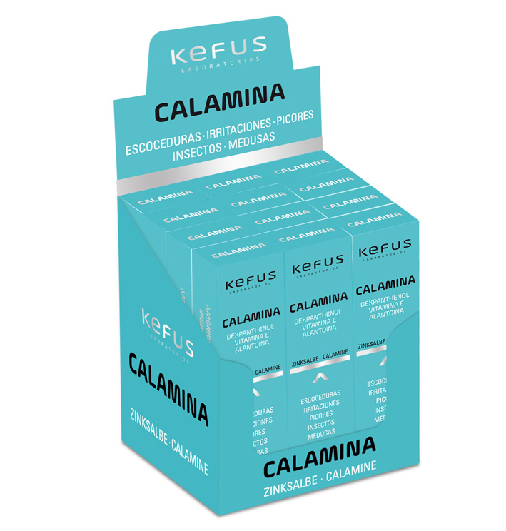Calamina con Dexpanthenol Kefus 125 gr. Expositor 12 unidades.