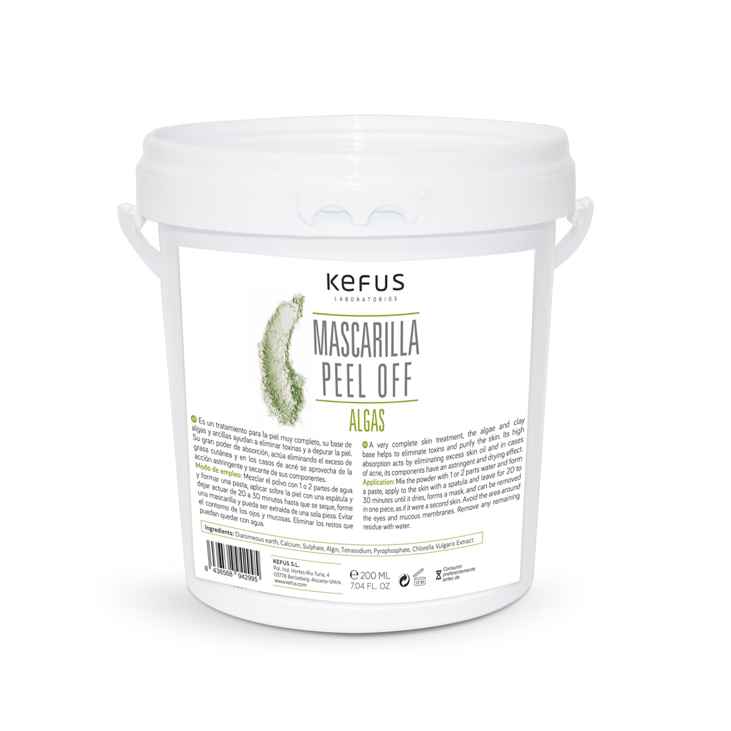 Mascarilla Peel Off Alginato Algas Kefus 500 g