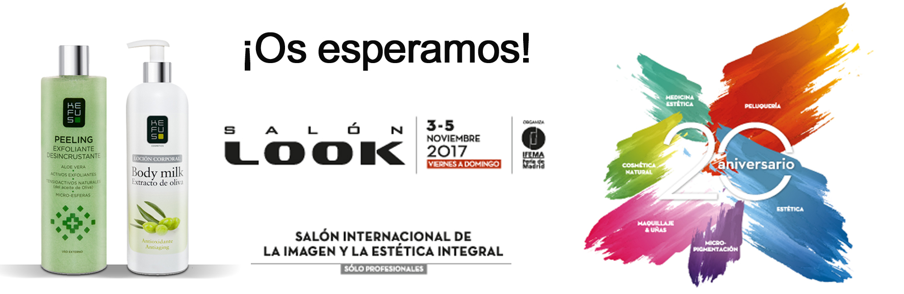 ¡¡Del 5 al 7 de Noviembre de 2016, estaremos en el salón look Madrid!!
