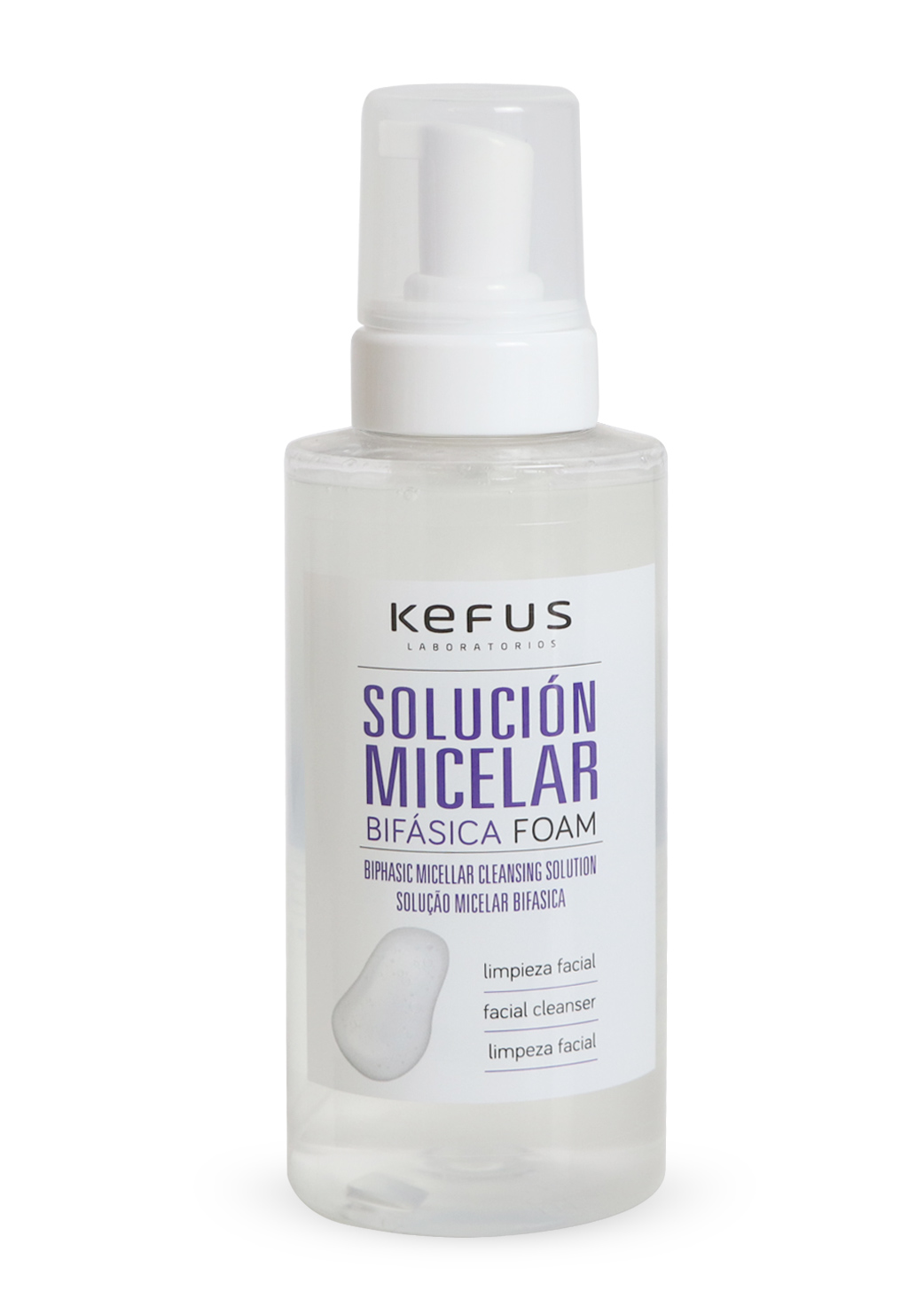 Solución Micelar Bifásica Facial foam Kefus 500 ml 